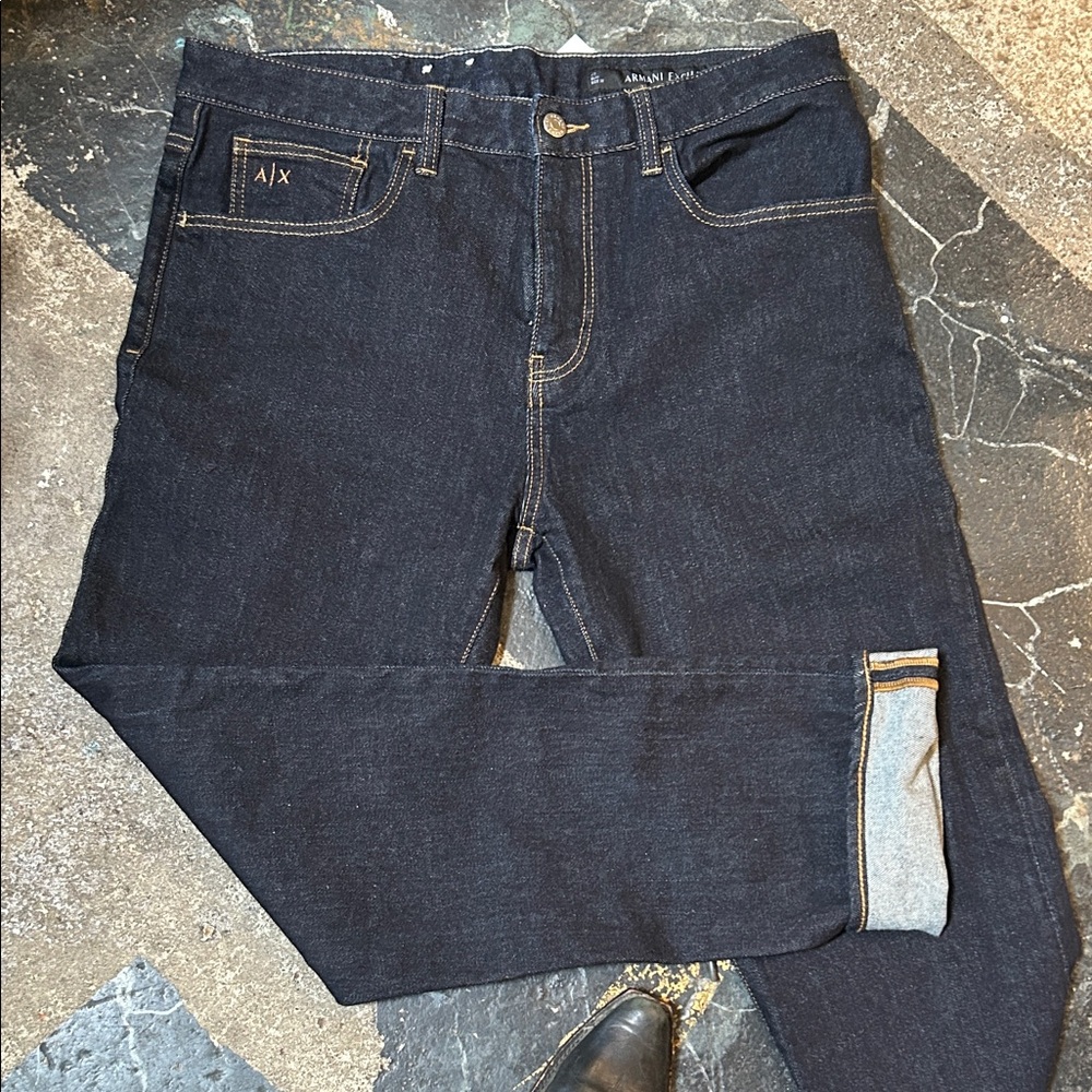 A/X Armani Exchange Men's dj denim. Topstitching detail. Fab - Picture 3 of 5